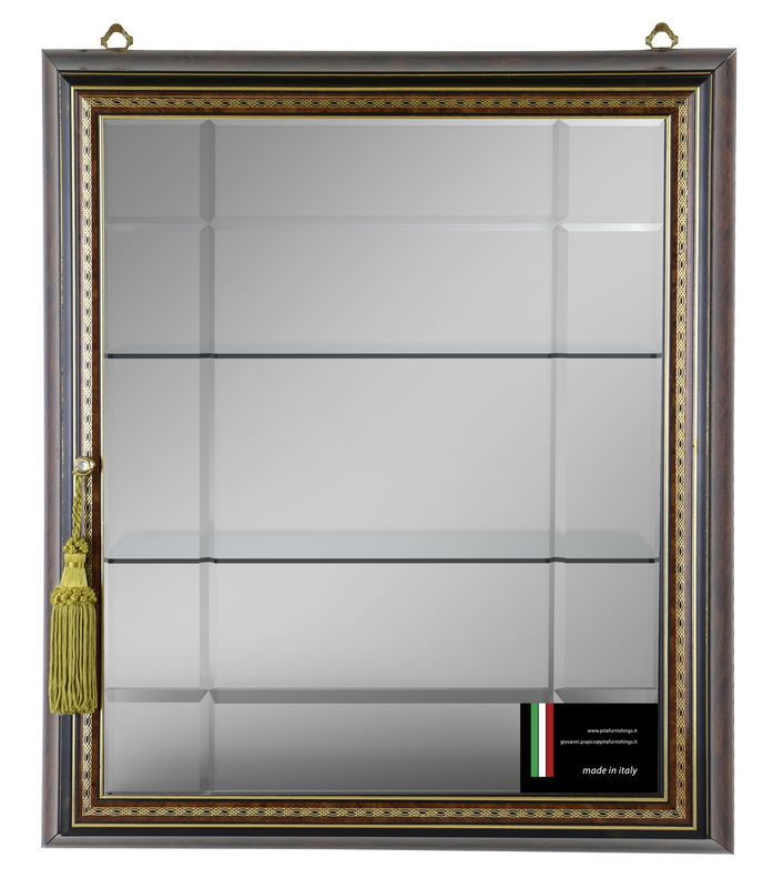 Stolle 17'' Wide Solid Wood Mirrored Back Curio Cabinet