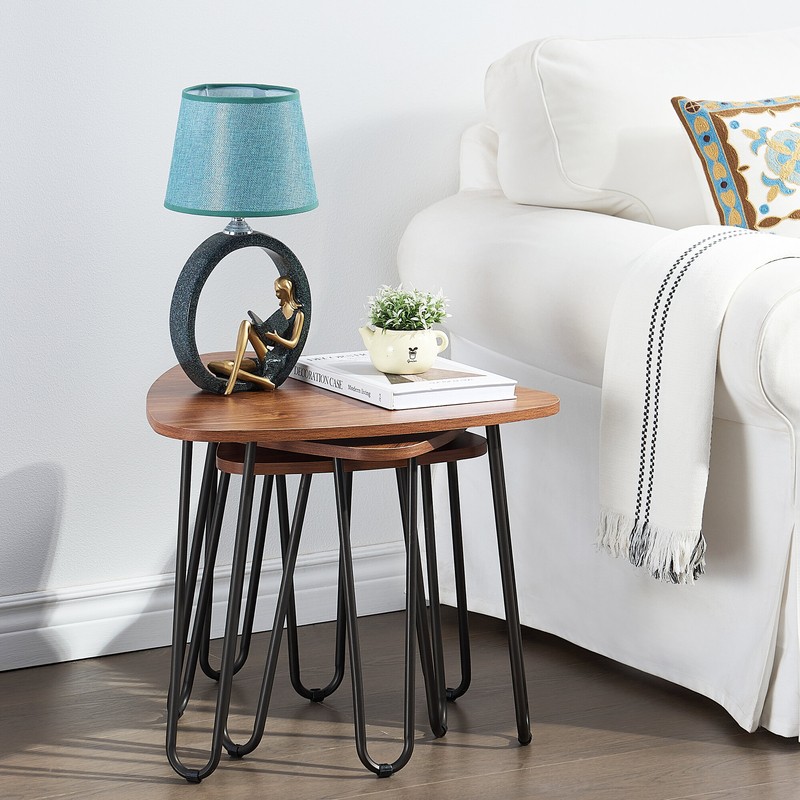 Summerall Nesting Coffee Tables, Set Of 3 End Side Tables Modern Furniture Decor Table Sets, Sturdy And Easy Assembly, Accent Furniture In Home Office