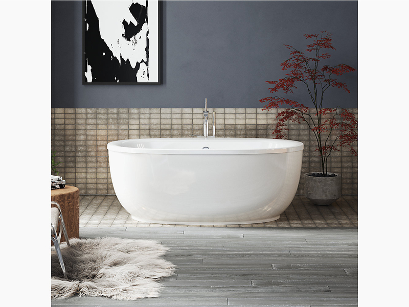 Sunstruck® Freestanding 65.5" x 35.5" Soaking Bathtub