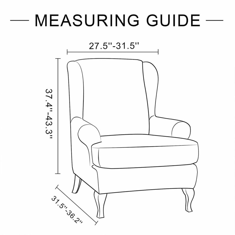 Super Stretch T-Cushion Wingback Slipcover