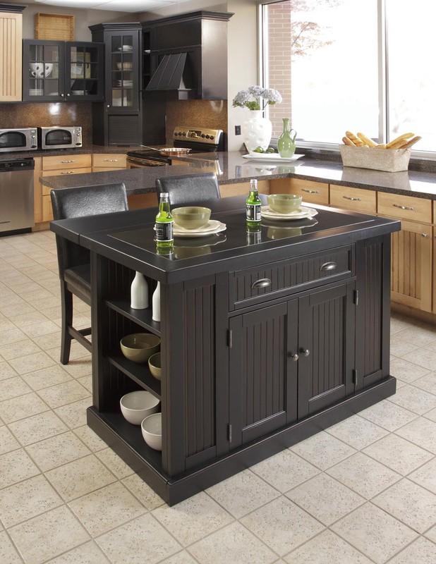 Swanscombe 48'' Wide Kitchen Island Set with Granite Top
