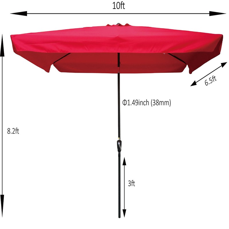 Swinson 120'' x 78'' Rectangular Market Umbrella