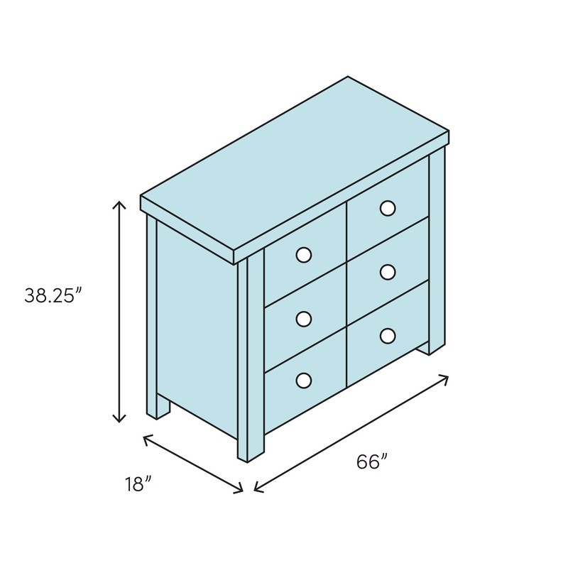 Swinton 6 Drawer 66'' W