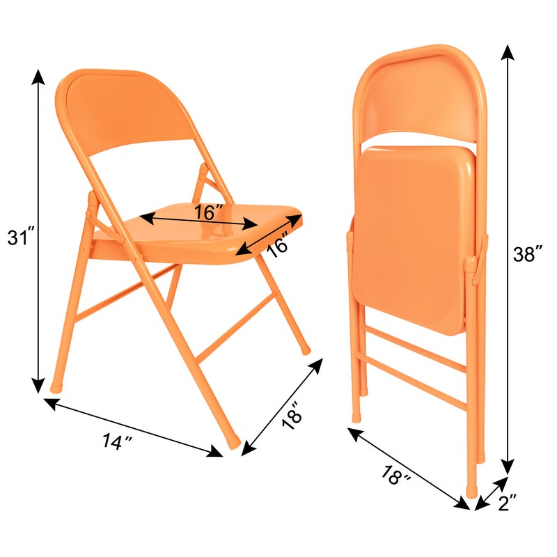 Symple Stuff Christie Steel Padded Stackable Folding Chair Set of 4