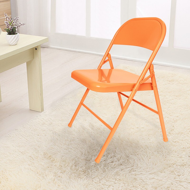 Symple Stuff Christie Steel Padded Stackable Folding Chair Set of 4