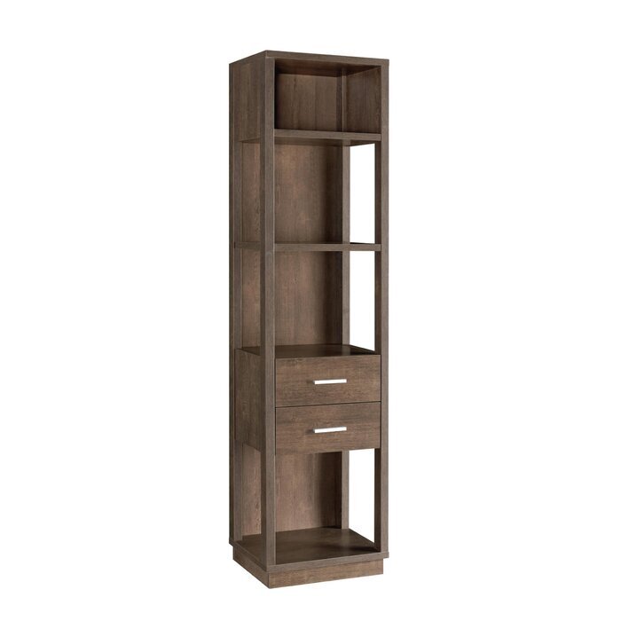 Tall Solid Wood Unit With Two CD Storage Drawers 