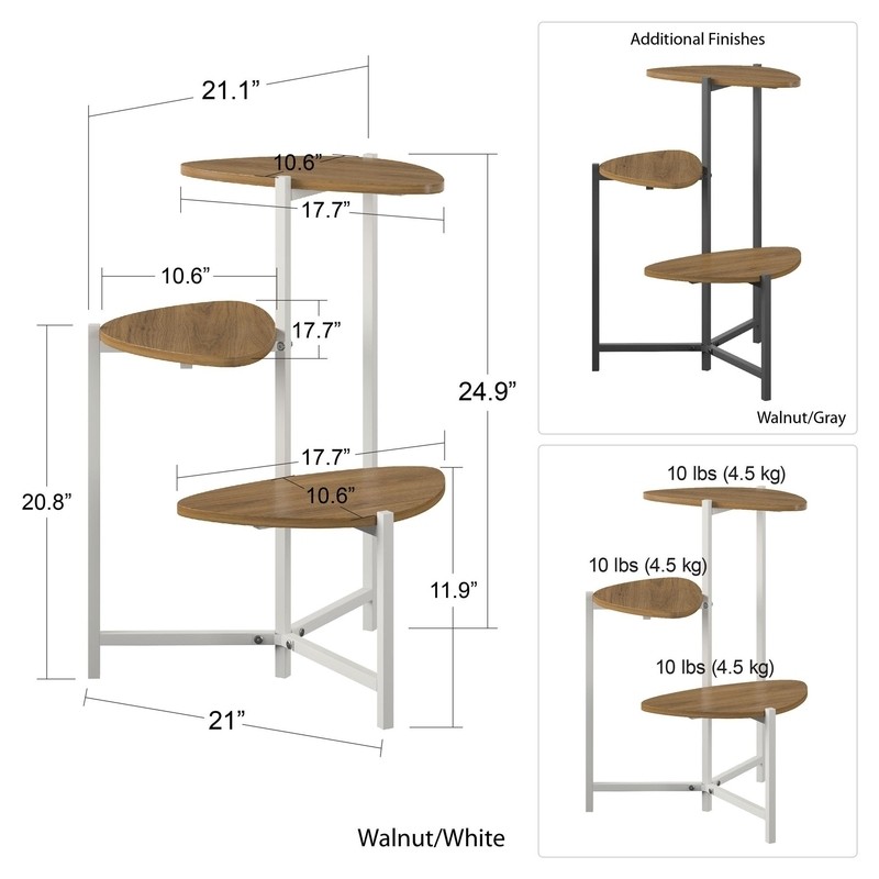 Tallulah Triangular Multi-Tiered Plant Stand