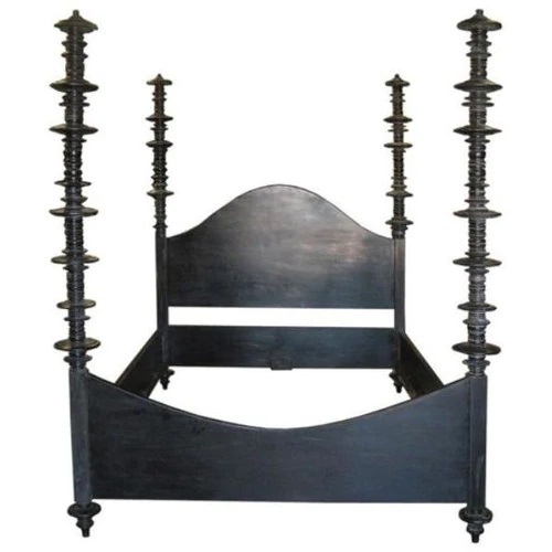 Thick Traditional Gothic Inspired Solid Wood Bed 