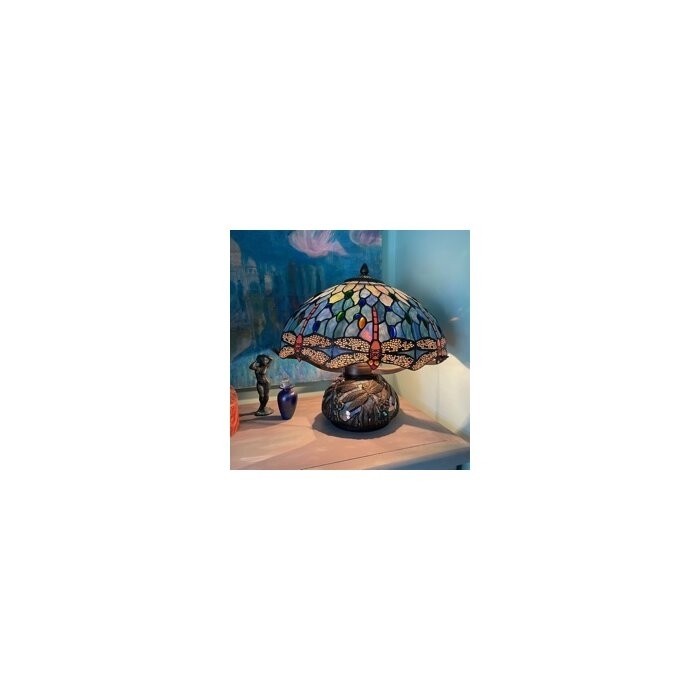 Tiffany Style Dragonfly 16" Table Lamp