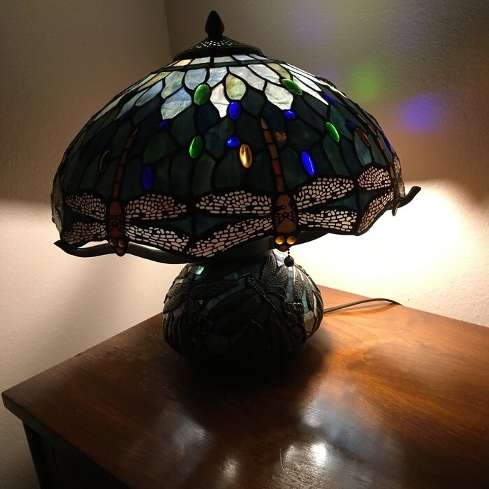 Tiffany Style Dragonfly 16" Table Lamp
