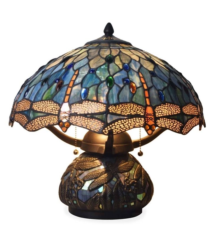 Tiffany Style Dragonfly 16" Table Lamp