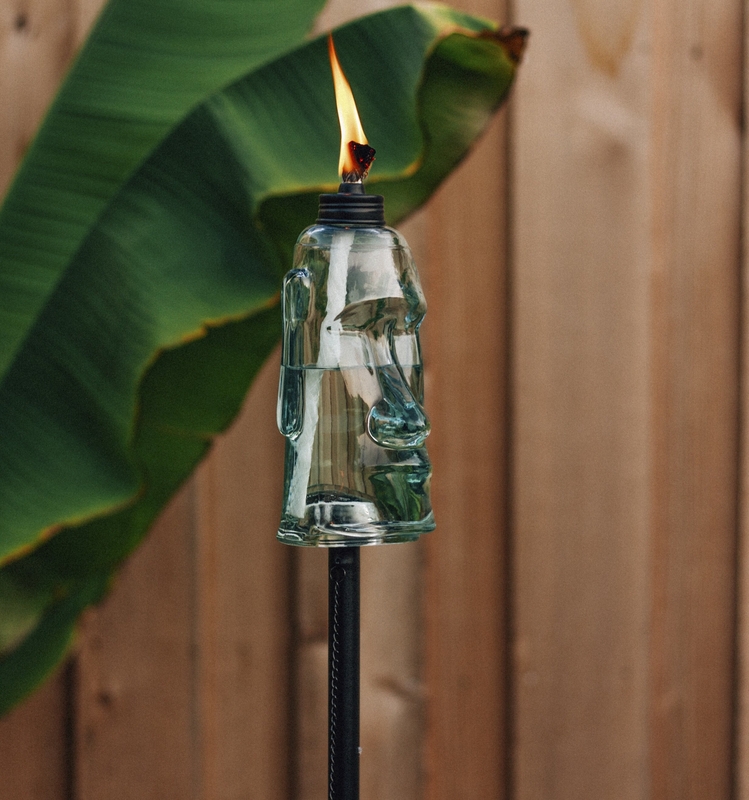 TIKI® Brand Convertible 65 Inch TIKI Torch Glass Head Blue - 111716268