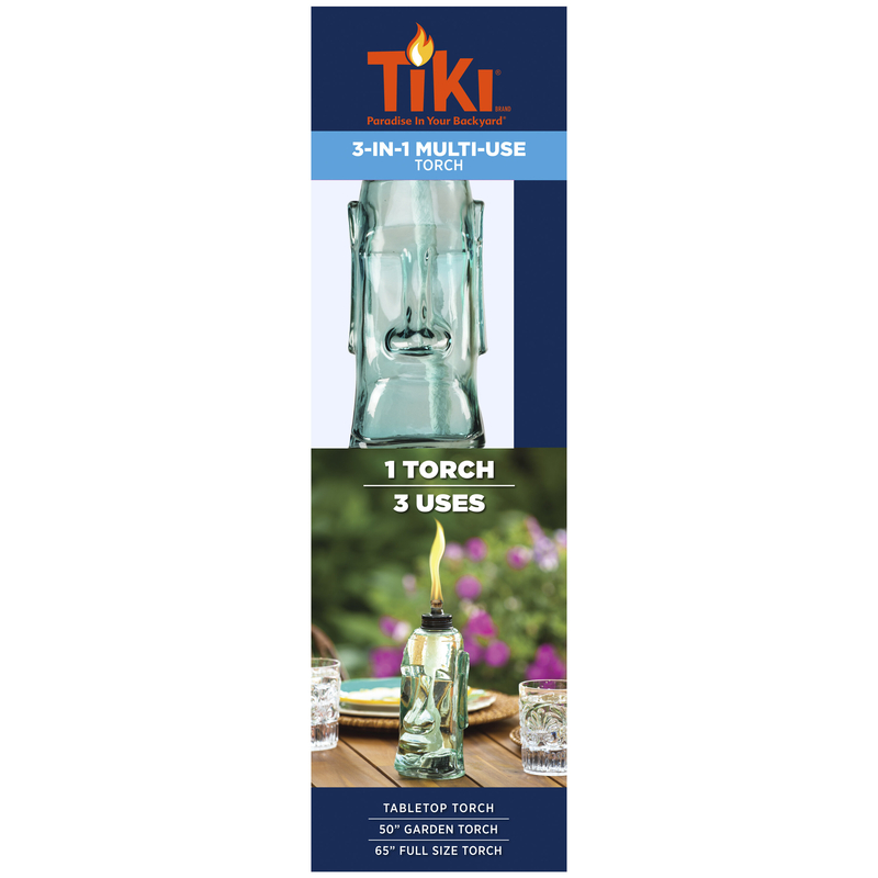 TIKI® Brand Convertible 65 Inch TIKI Torch Glass Head Blue - 111716268