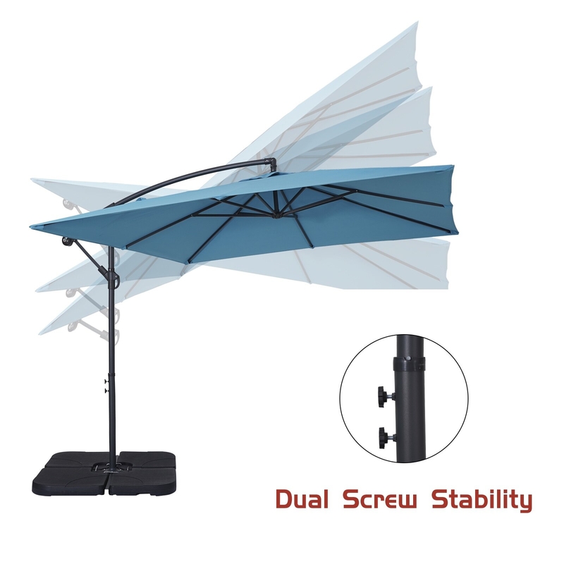 Tilda 98.4252'' Square Cantilever Umbrella