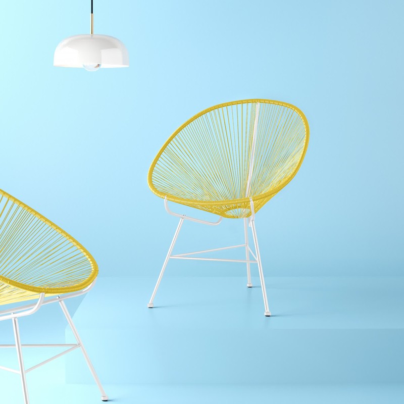 Travers 27.56'' Wide Papasan Chair