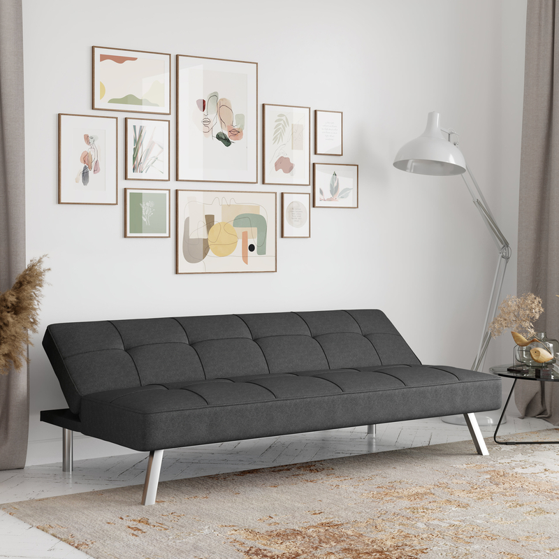 Twin 66.1'' Wide Tufted Back Convertible Sofa