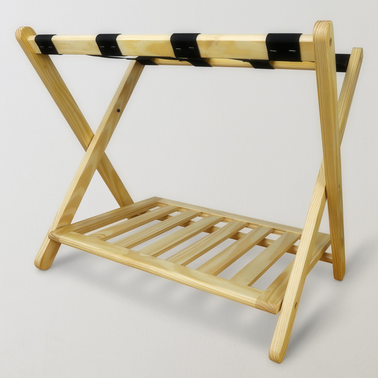 Two layer luggage rack for guest room