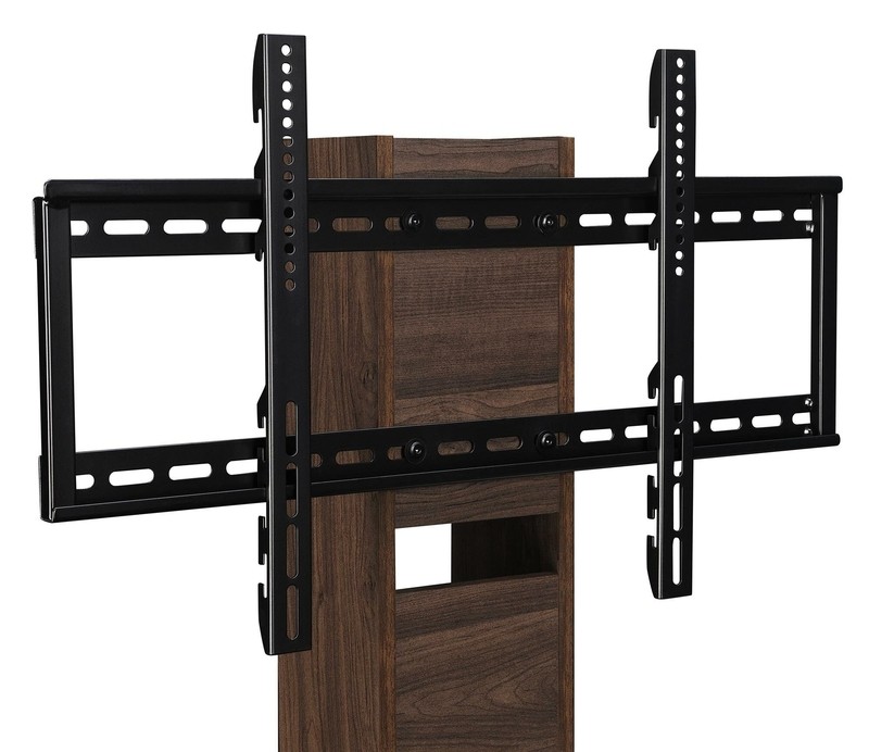 Umbria Ebern Designs Floor Stand Mount for Screens with Shelving, Holds up to 70 Lb. lbs