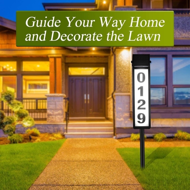 Upgraded Address Plaques For House, Lighted Address Numbers, Solar Powered Address Sign For House