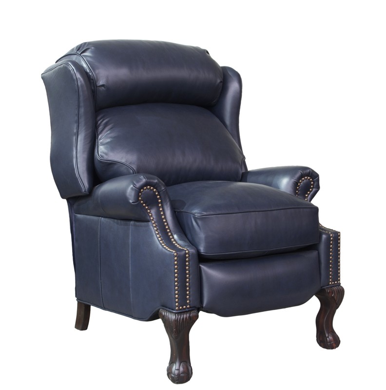 Verne Genuine Leather Manual Wing Chair Recliner