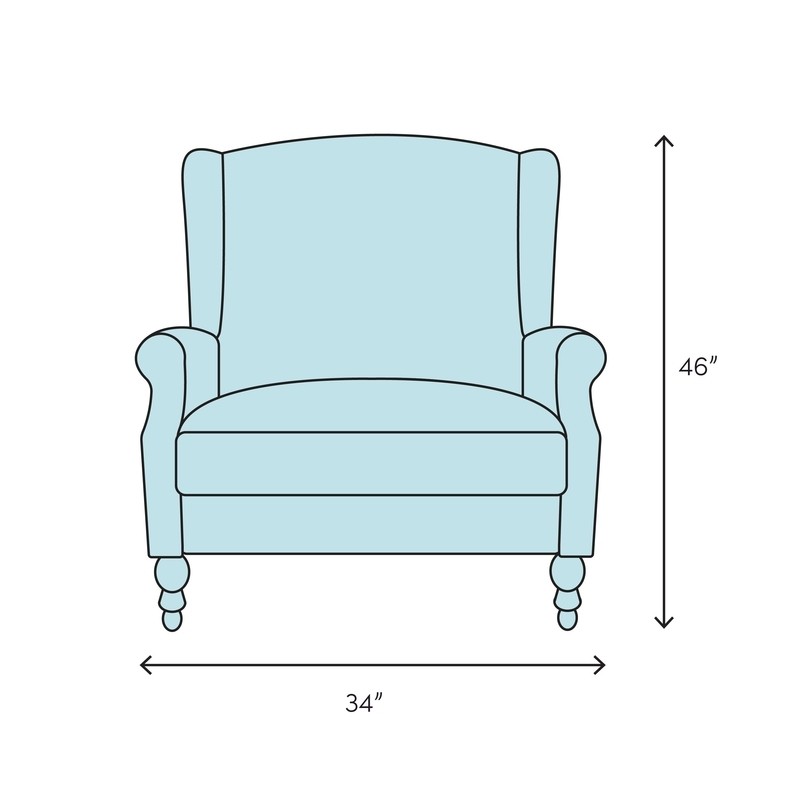 Verne Genuine Leather Manual Wing Chair Recliner