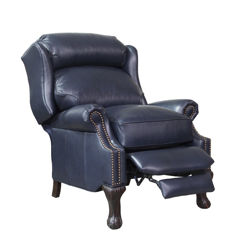 Verne Genuine Leather Manual Wing Chair Recliner