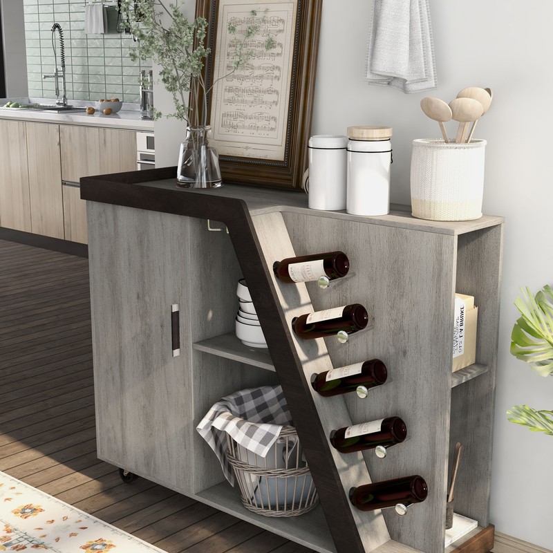 Vilen Mobile Bar with Wine Storage