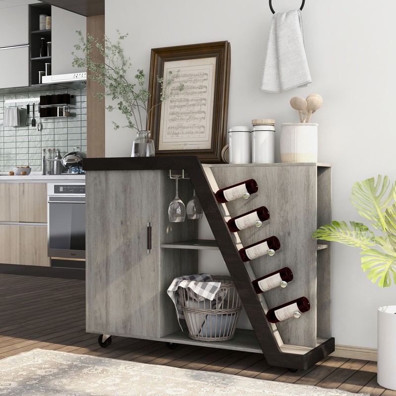 Vilen Mobile Bar with Wine Storage