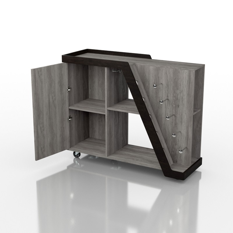 Vilen Mobile Bar with Wine Storage