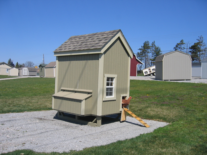 Walk In Chicken Coop with Nesting Box For Up To 8 Chickens