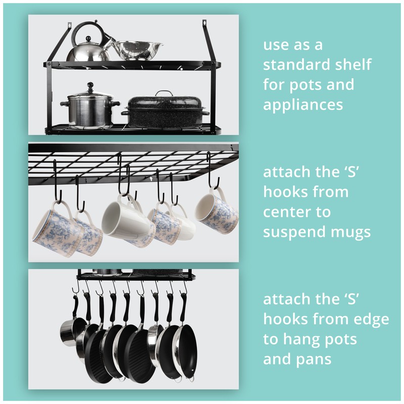 Wall Mounted Pot Rack