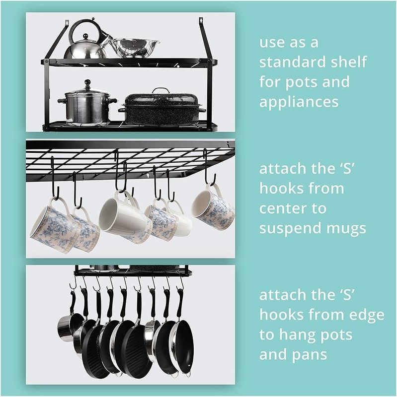 Wall Mounted Pot Rack