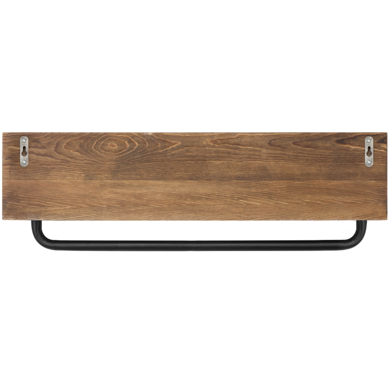 Oak Bentwood Towel Bar Modern Wood Towel Rack Choose from Widths 10 18 24 36 Finely Crafted Woodwork for your Bath Easy-To-Hang 