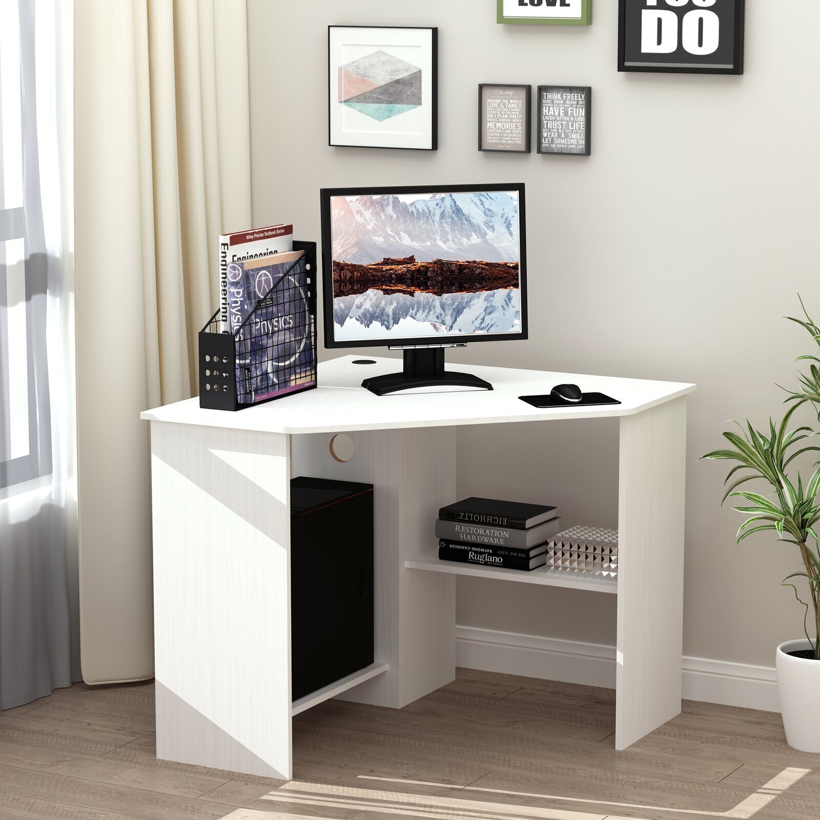 White Corner Desk