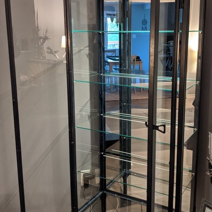 Whittlesey 28'' Wide Mirrored Back Curio Cabinet with Lighting