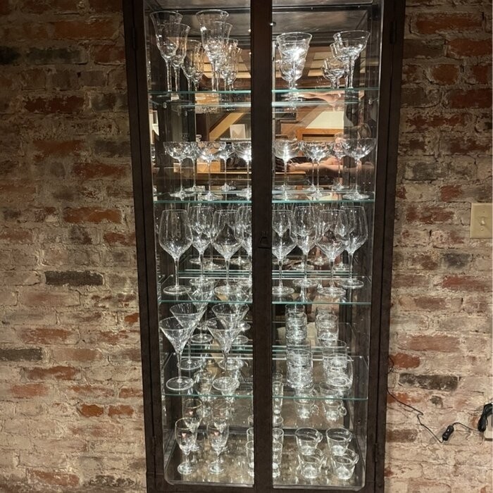 Whittlesey 28'' Wide Mirrored Back Curio Cabinet with Lighting