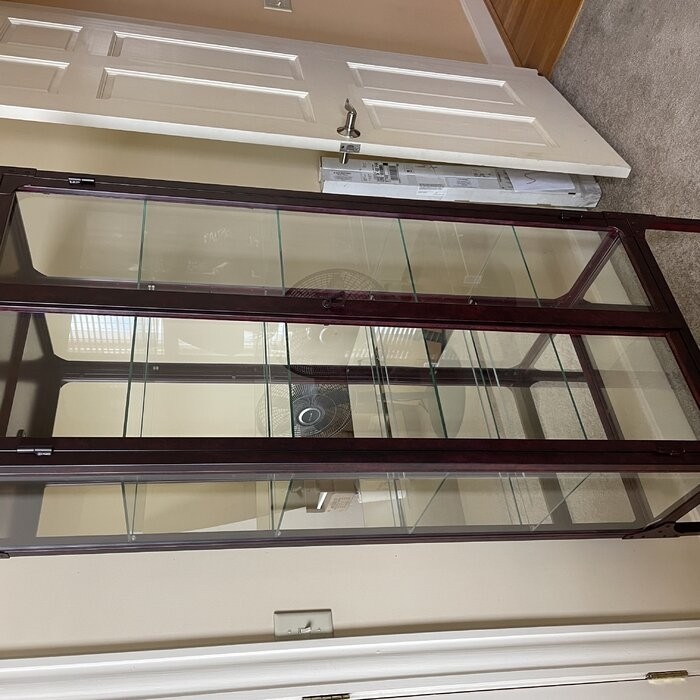 Whittlesey 28'' Wide Mirrored Back Curio Cabinet with Lighting