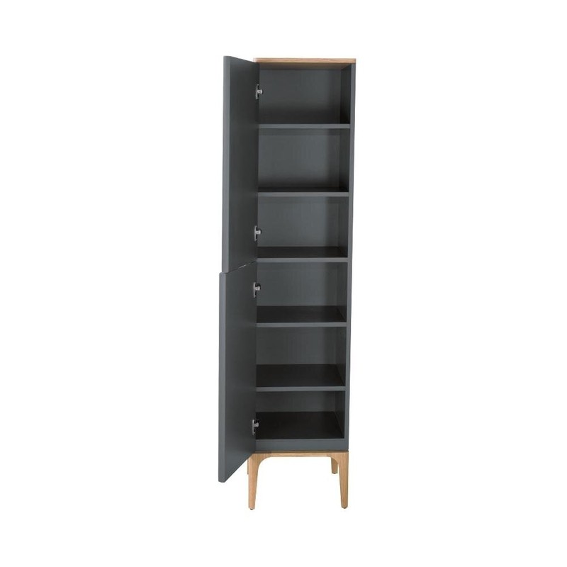 Wide 15.75'' W x 70.98'' H x 18.11'' D Solid Wood Linen Cabinet