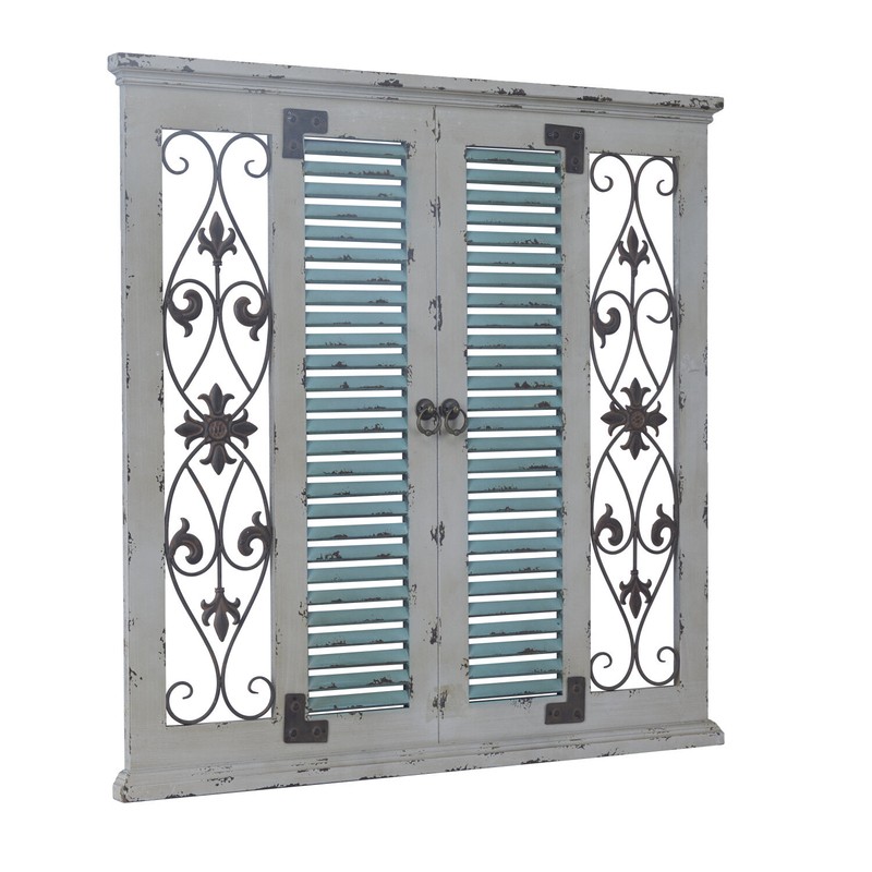Window Rustic Wood and Metal Wall Decor