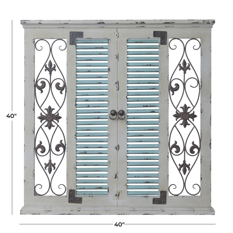 Window Rustic Wood and Metal Wall Decor