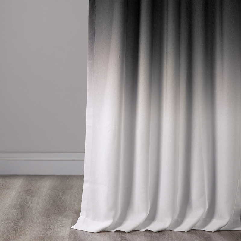 Winterbourne Linen Solid Color Semi-Sheer Rod Pocket Single Curtain Panel