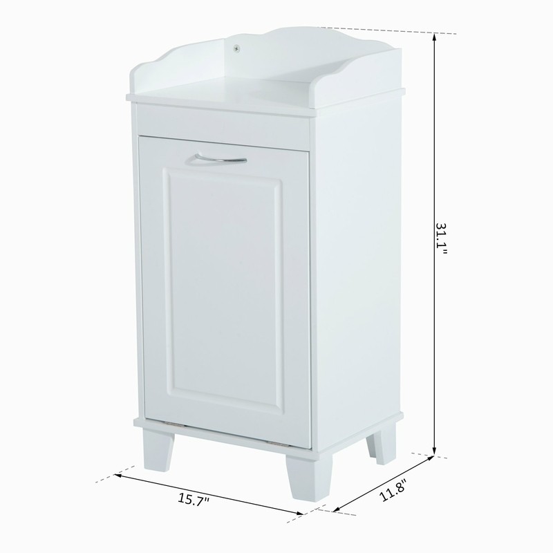 Wooden Bathroom Cabinet Laundry Hamper
