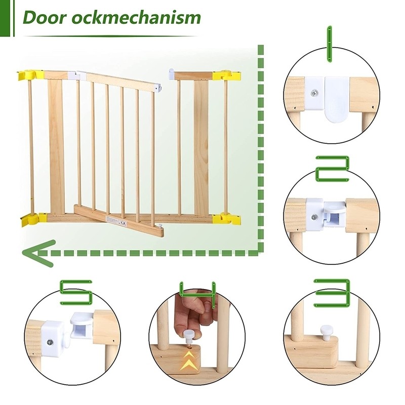 Wooden Foldable Baby Playpen 6 Panels Play Center Yard Home Indoor Outdoor Baby Fence Kids Safety Activity Center Safety Play Yard For Infants And Toddler (6 Panels)