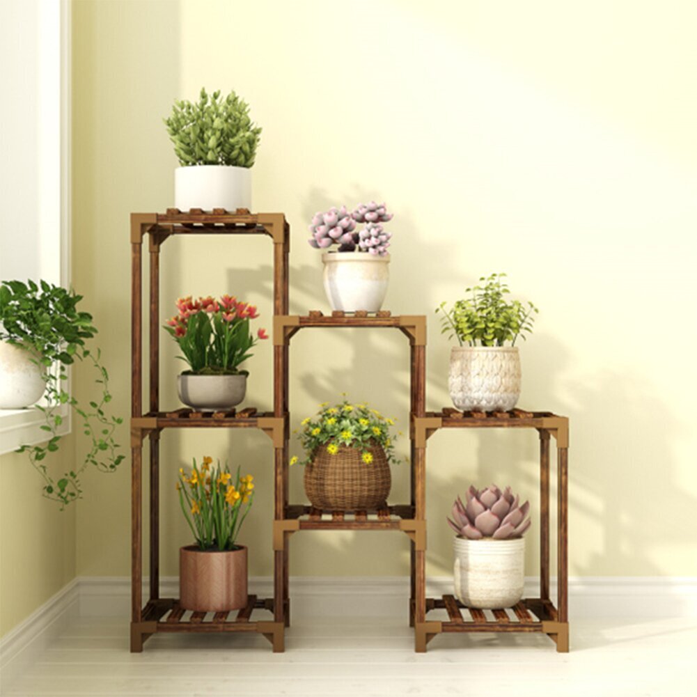 Wooden Indoor Tiered Plant Stand 