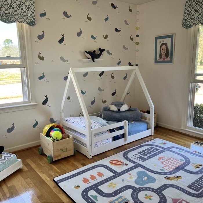 Zhao Toddler Solid Wood Toddler House Bed Frame Toddler Bed by Harriet Bee