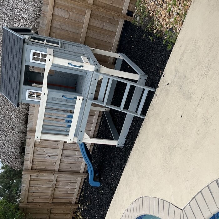 10' x 6' Outdoor Cedar Playhouse with Kitchen