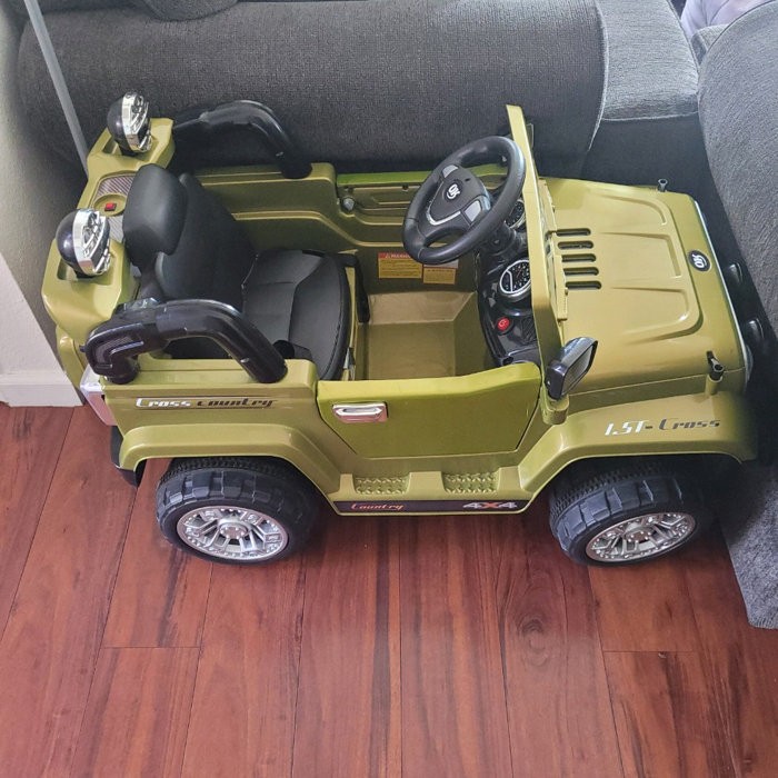 12V Kid Ride One Truck Battery Powered Jeep With Music Horn