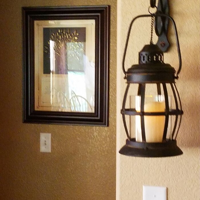 19" Glass/Iron Wall Sconce