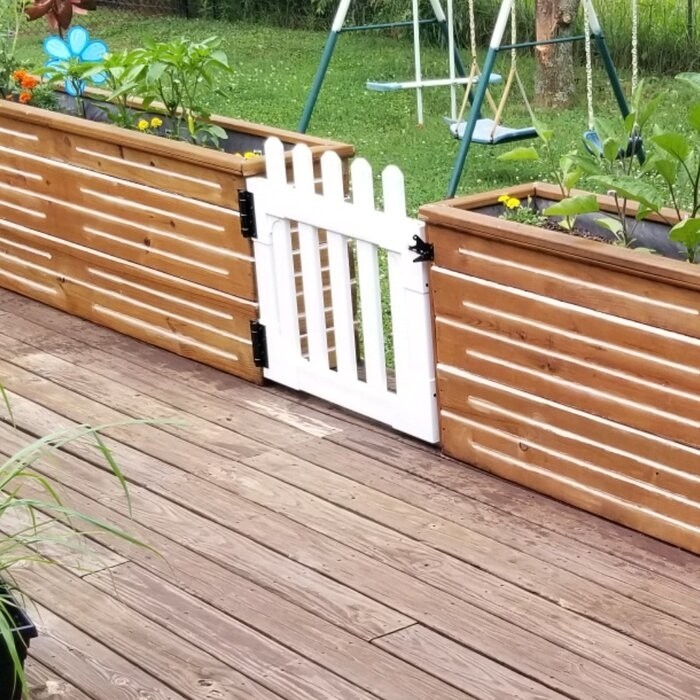 2.6 ft. H x 3.5 ft. W Newport Vinyl Picket Gate