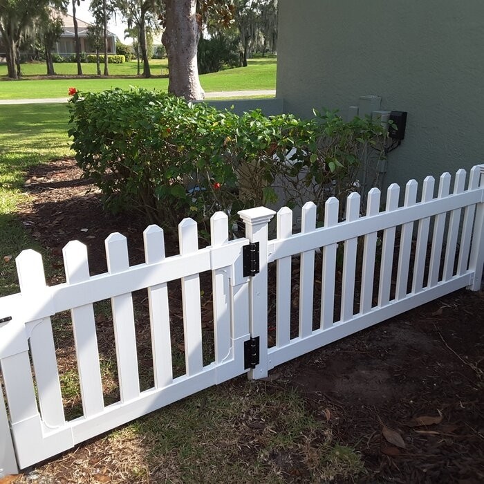 2.6 ft. H x 3.5 ft. W Newport Vinyl Picket Gate